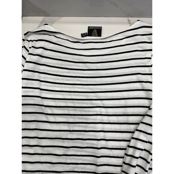 Guinness Womens XL Striped Cotton Top With Bow & Graphic Print - Picture 7 of 7